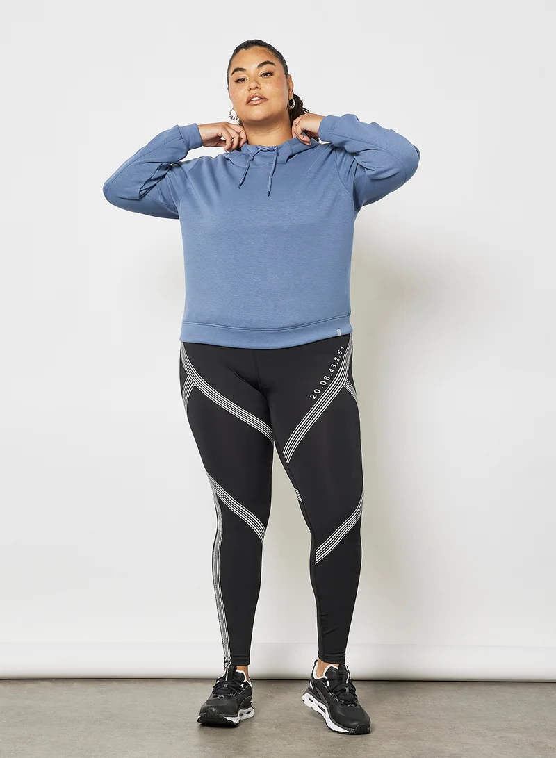 ONLY Curvy Basic Hoodie Blue
