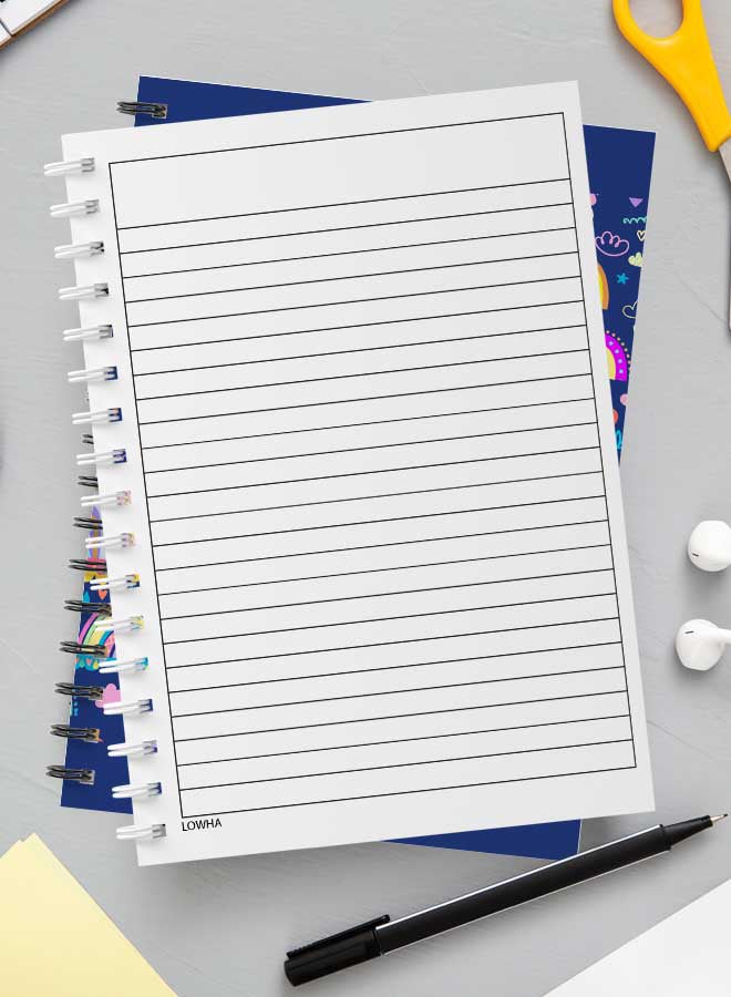 دفتر ملاحظات بسلك حلزوني للمدرسة أو تدوين ملاحظات العمل بنمط بوهو للطقس مكون من 60 ورقة متعدد الألوان