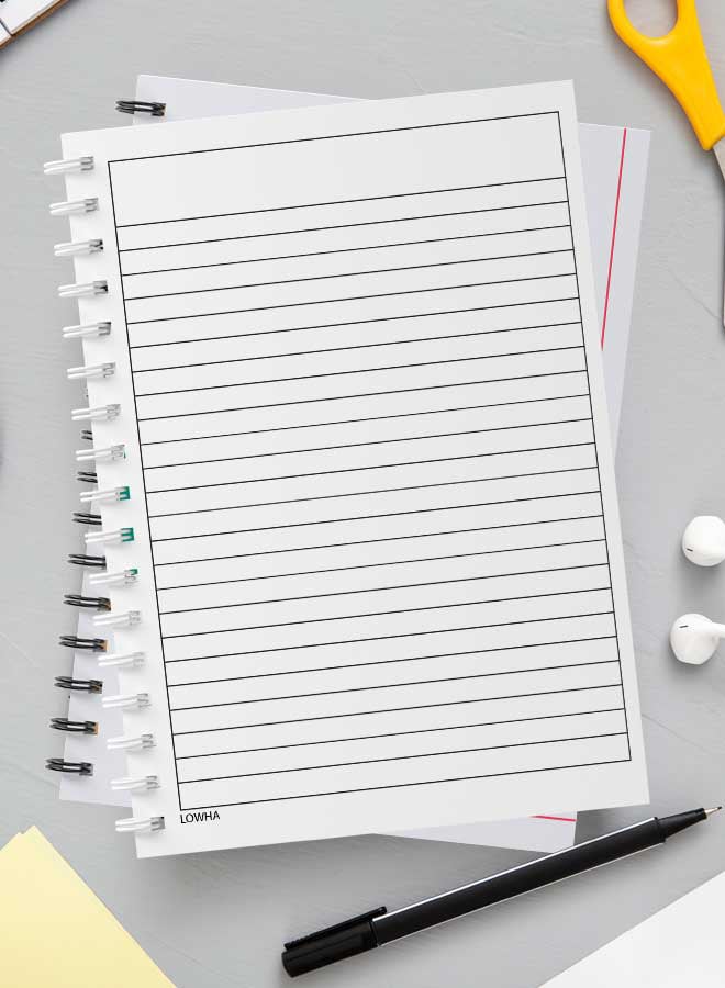 LOWHA Spiral Notebook For School Or Business Note Taking With 60 Sheets Abstarct Coloured Maze Multicolour  - Image 3