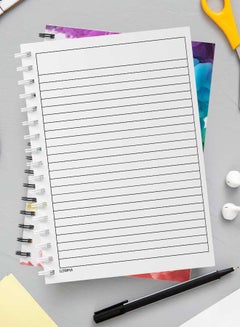 LOWHA Spiral Notebook For School Or Business Note Taking With 60 Sheets Abstract Coloured Smokes Multicolour  - Image 3