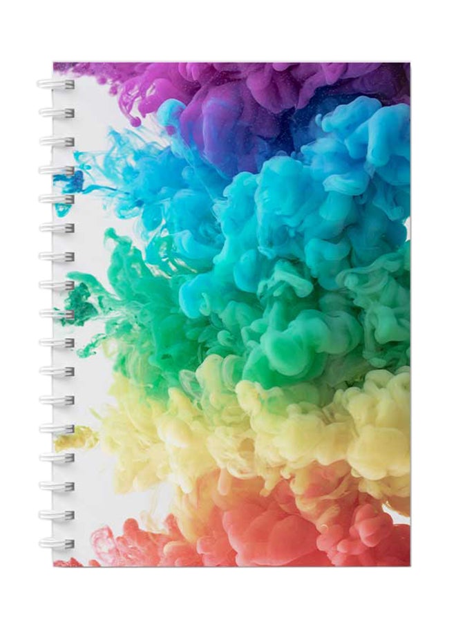 LOWHA - Spiral Notebook For School Or Business Note Taking With 60 Sheets Abstract Coloured Smokes Multicolour - Image 1
