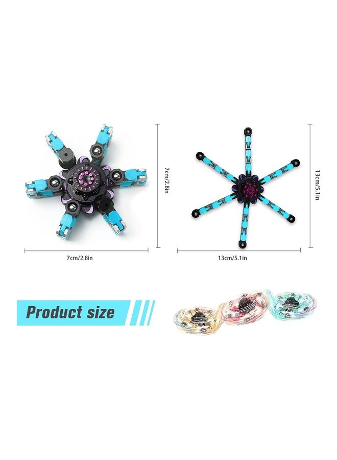 MissTiara 3-Pieces Transformable Fingertip Spinners Toys 7x7cm - Image 2