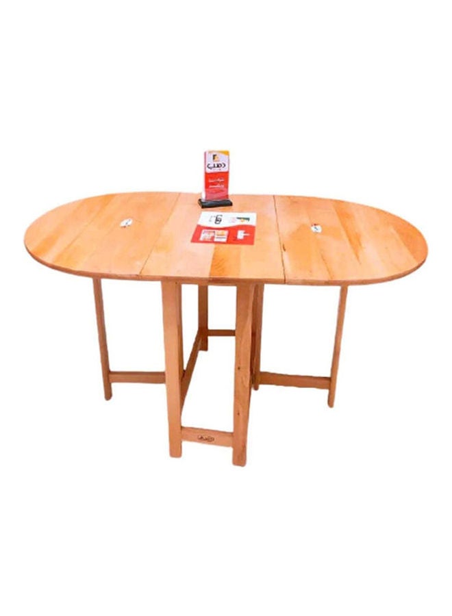 Beech Wood Table Kitchen Folding Table Beige 150x75x80cm