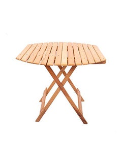Generic Foldable Wooden Table Beige 72 x 75 x 100cm  - Image 1