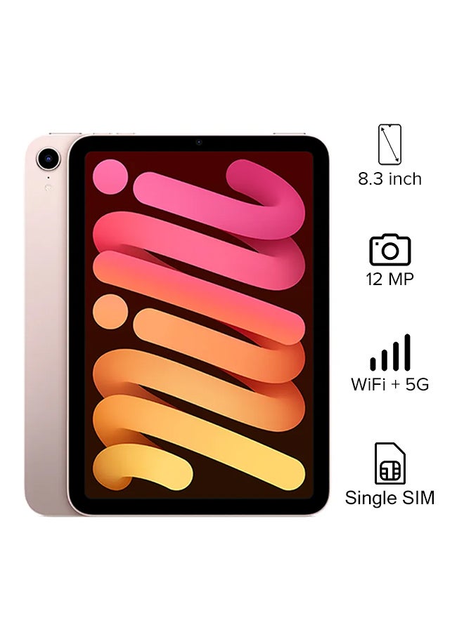 Apple iPad Mini 2021 (6th Generation) 8.3inch, 64GB, WiFi, 5G, Pink with Facetime - International version