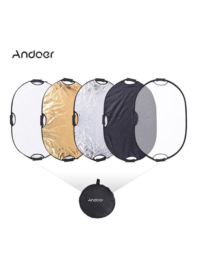 ANDOER 5-in-1 Reflector Portable Handheld Oval Foldable Multicolour - Image 1