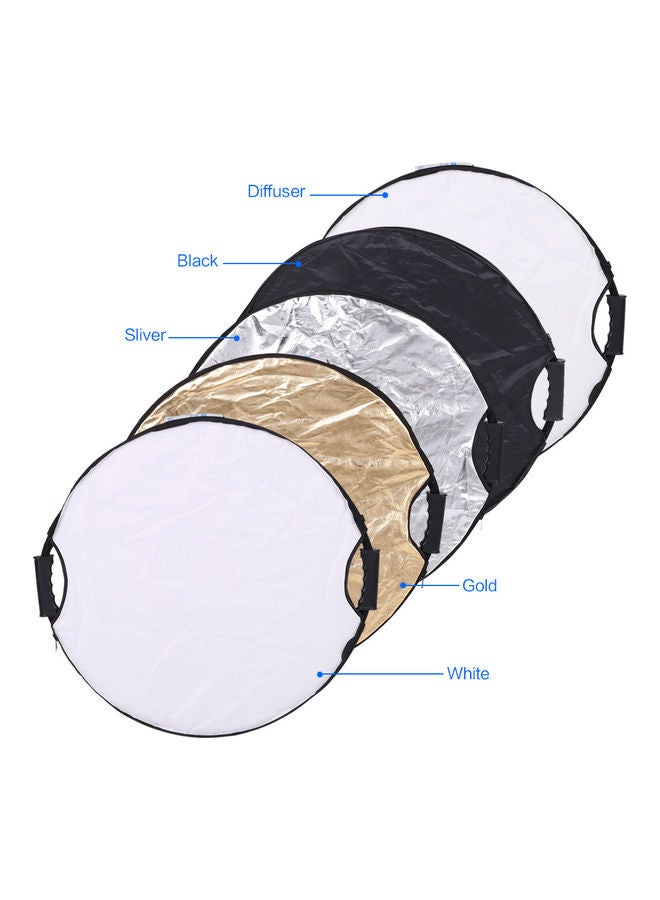 ANDOER - 5 in 1 Round Collapsible Multi-Disc Portable Circular Photo Light Reflector Multicolour - Image 1