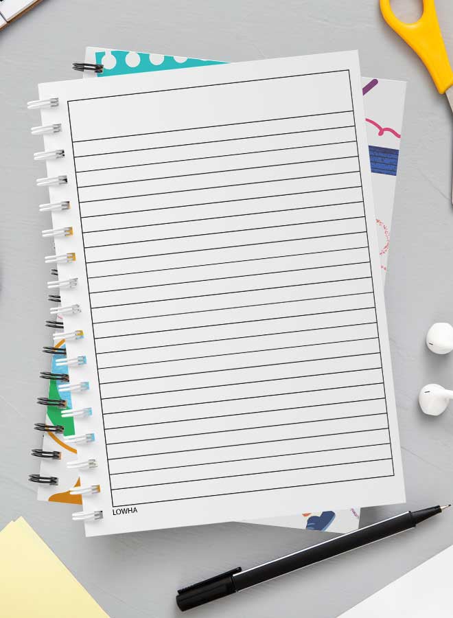 LOWHA Back To School Printed Spiral Notebook With 60 Sheets Multicolour  - Image 3