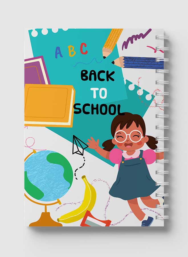 LOWHA Back To School Printed Spiral Notebook With 60 Sheets Multicolour  - Image 5