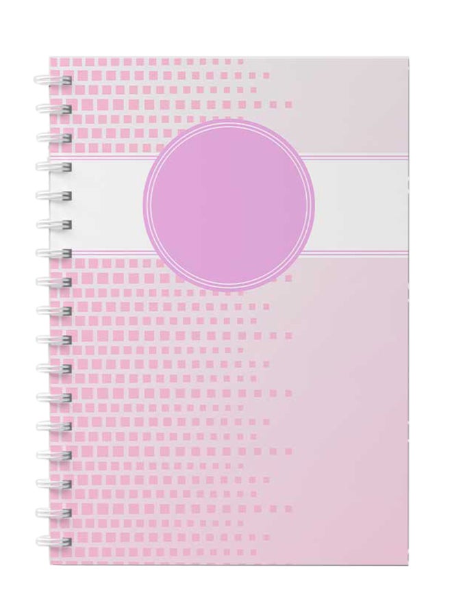 LOWHA Spiral Notebook For School Or Business Note Taking With 60 Sheets Abstract Pink and White Cube Multicolour - Image 1