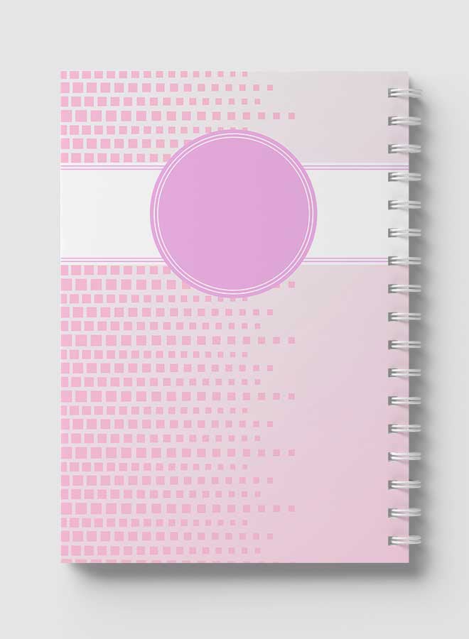 LOWHA Spiral Notebook For School Or Business Note Taking With 60 Sheets Abstract Pink and White Cube Multicolour - Image 5