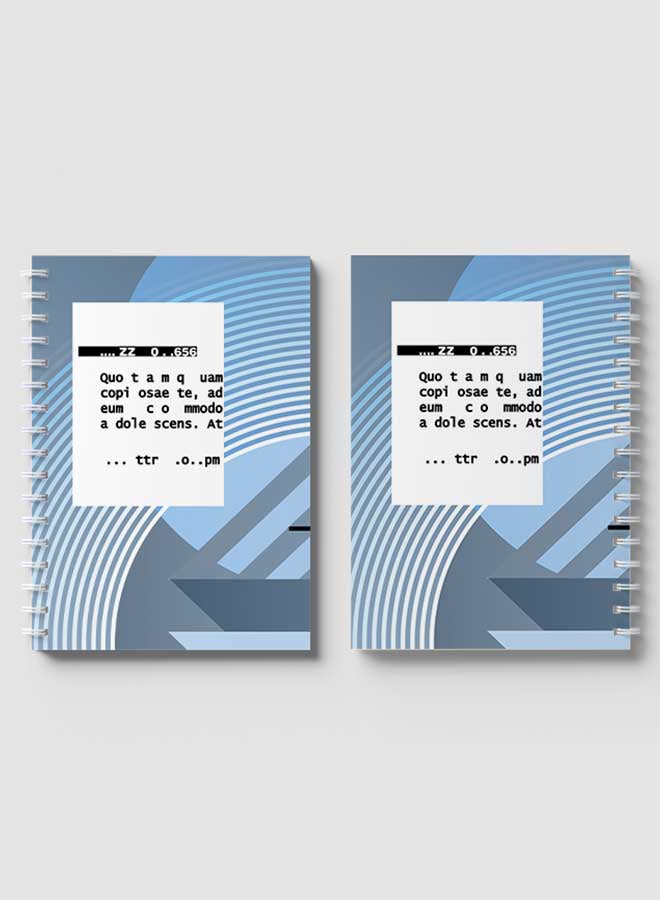 LOWHA 60-Sheet Spiral Notebook Blue/White - Image 4