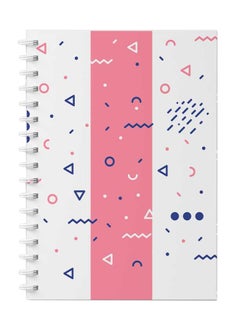 LOWHA Spiral Notebook with 60 Sheets For School Or Business Note Taking - Modern Mix Shapes Pattern Multicolour  - Image 1
