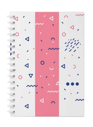 Spiral Notebook with 60 Sheets For School Or Business Note Taking - Modern Mix Shapes Pattern Multicolour - v1638968002/N51910079A_1