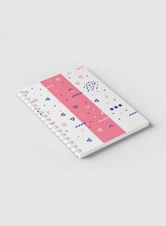 LOWHA Spiral Notebook with 60 Sheets For School Or Business Note Taking - Modern Mix Shapes Pattern Multicolour  - Image 2