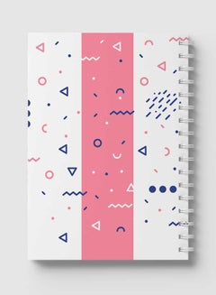 LOWHA Spiral Notebook with 60 Sheets For School Or Business Note Taking - Modern Mix Shapes Pattern Multicolour  - Image 5