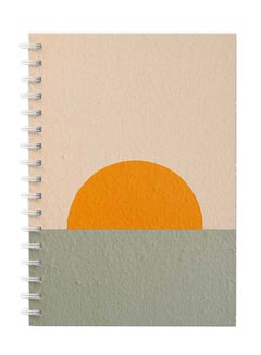 Spiral Notebook for School or Business Note Taking with 60 Sheets Boho Sun Rising Art Multicolour