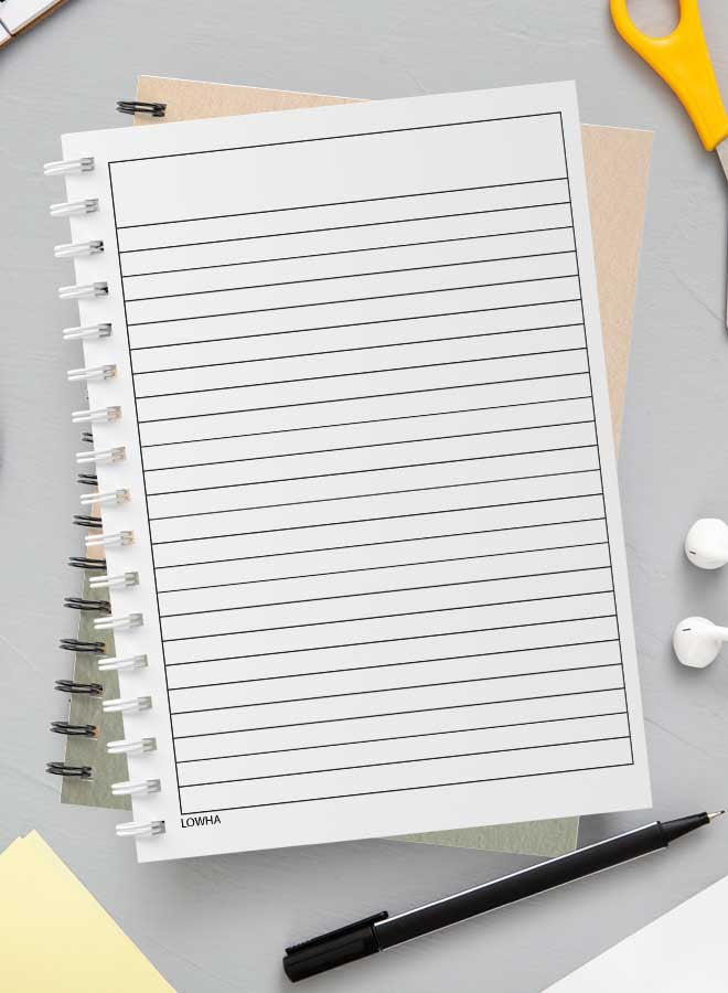LOWHA - Spiral Notebook for School or Business Note Taking with 60 Sheets Boho Sun Rising Art Multicolour - Image 1