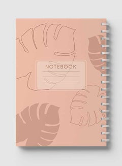 LOWHA Spiral Notebook with 60 Sheets For School Or Business Note Taking - Pastel Boho Leaves Art Multicolour  - Image 5
