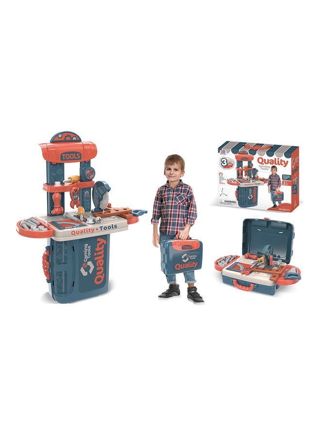 Kidle - 21-Piece 3-In-1 Pretend Play Fixing Tool Suitcase Kit 54x20.5x43cm - Image 1