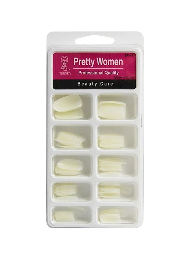 Pretty Woman 100 Piece Nail Tips White  - Image 1