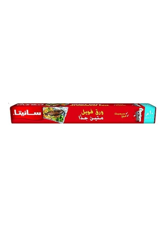 سانيتا الومنيوم فويل متين وقوي - أحمر 10متر 