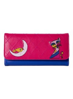 Owl and City Embroidered Wallet Multicolour