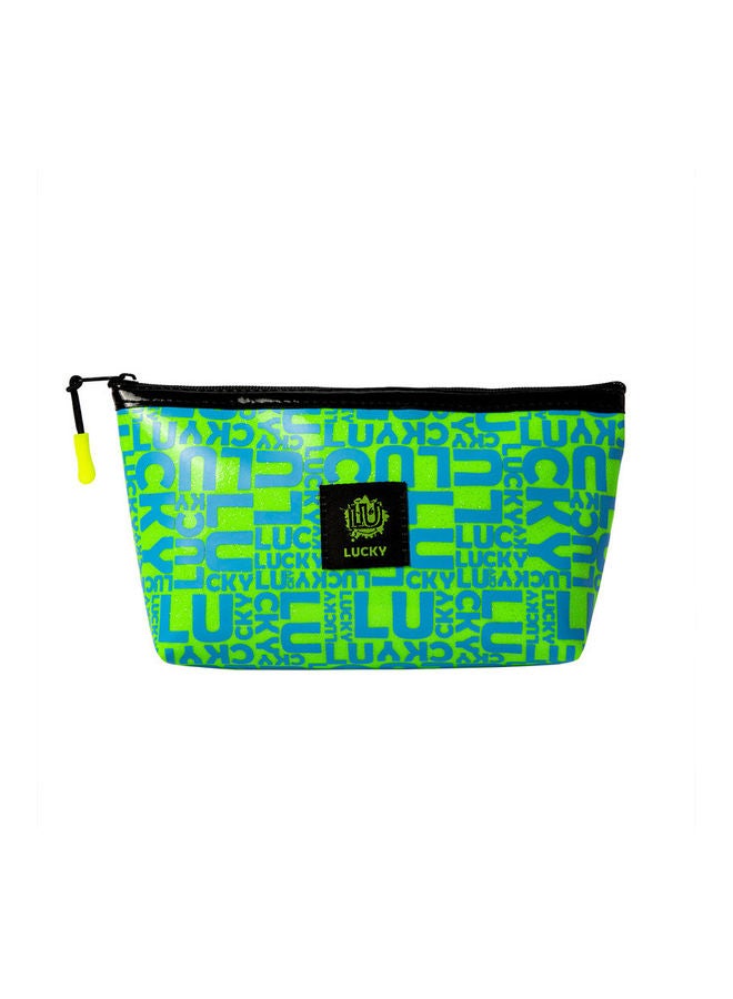 بيج ديزاين حقيبة مكياج لامعة بتصميم كلمات Moods Upو Lucky متعدد الألوان - Image 1