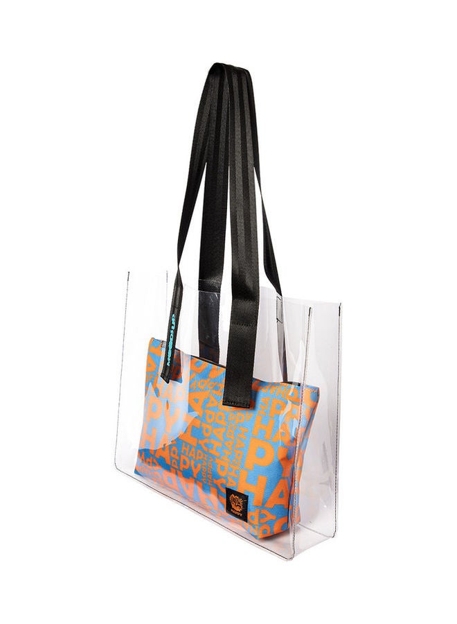 Biggdesign Moods Up Happy Transparent Shopping And Beach Bag Multicolour  - Image 2
