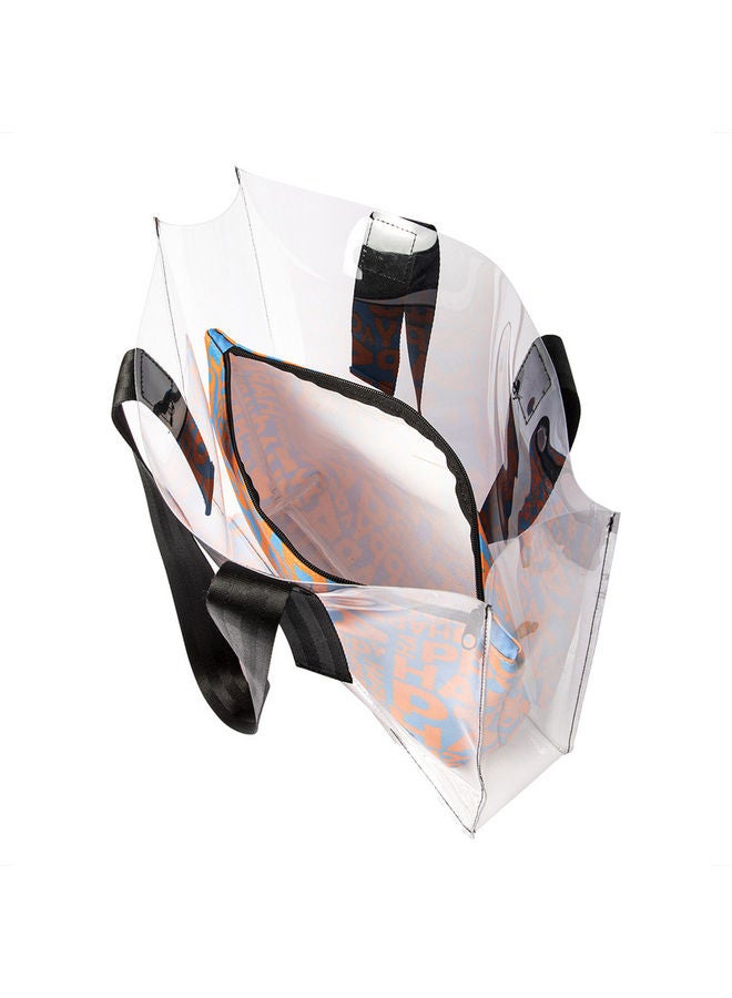 Biggdesign Moods Up Happy Transparent Shopping And Beach Bag Multicolour  - Image 4