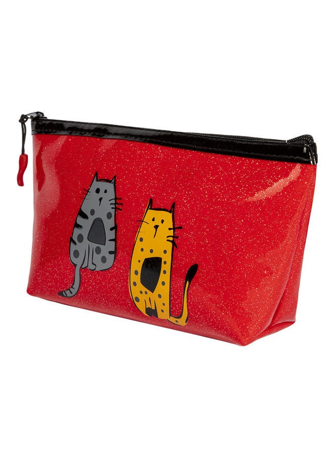 بيج ديزاين حقيبة مكياج لامعة بتصميم قطط متعدد الألوان - Image 2
