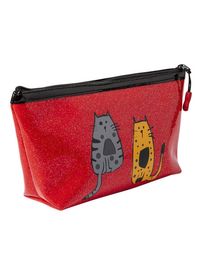 بيج ديزاين حقيبة مكياج لامعة بتصميم قطط متعدد الألوان - Image 3