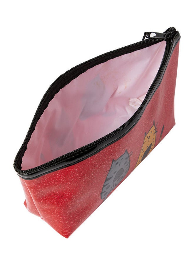 بيج ديزاين حقيبة مكياج لامعة بتصميم قطط متعدد الألوان - Image 4