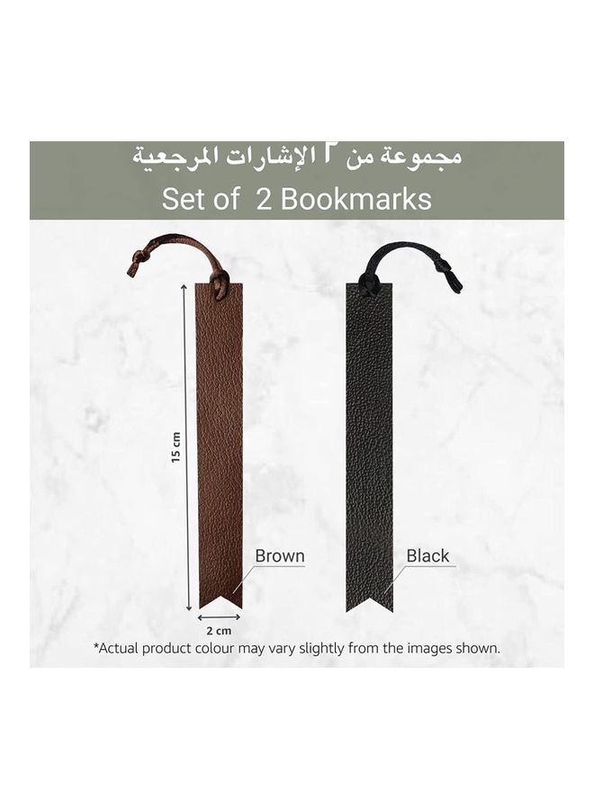 Leather Bookmark Handmade Bookmarks Set of 2 Black/Brown - v1638971546/N52103416A_6