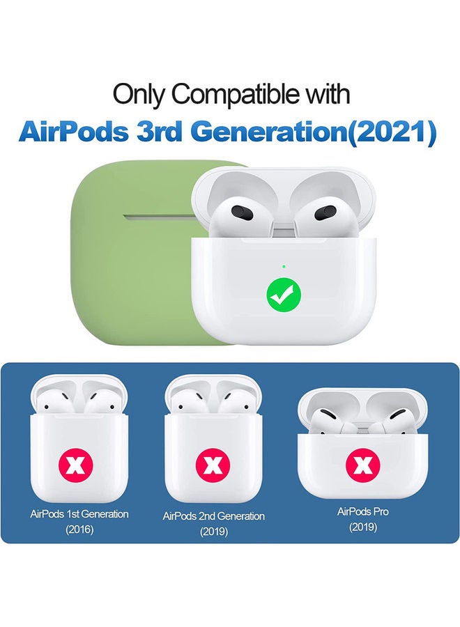 YONK Protective Silicone Case Cover for Apple AirPods 3rd Generation Green  - Image 3