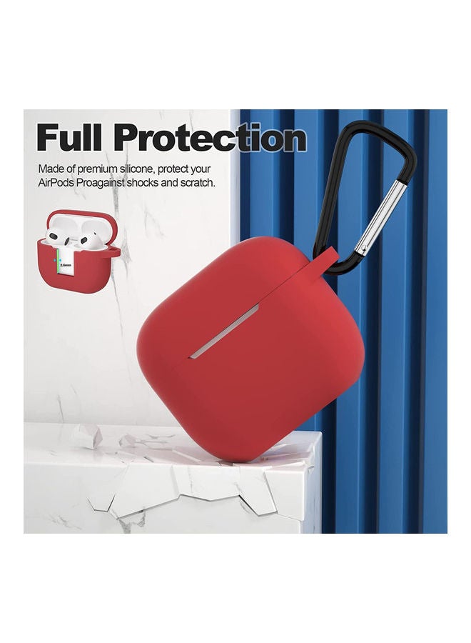 YONK - Protective Silicone Case Cover for Apple AirPods 3rd Generation Red - Image 1