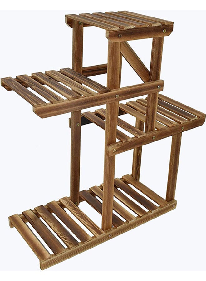 LINGWEI - Multi-Tier Flower Pots Display Stand Brown 98x83x25cm - Image 1