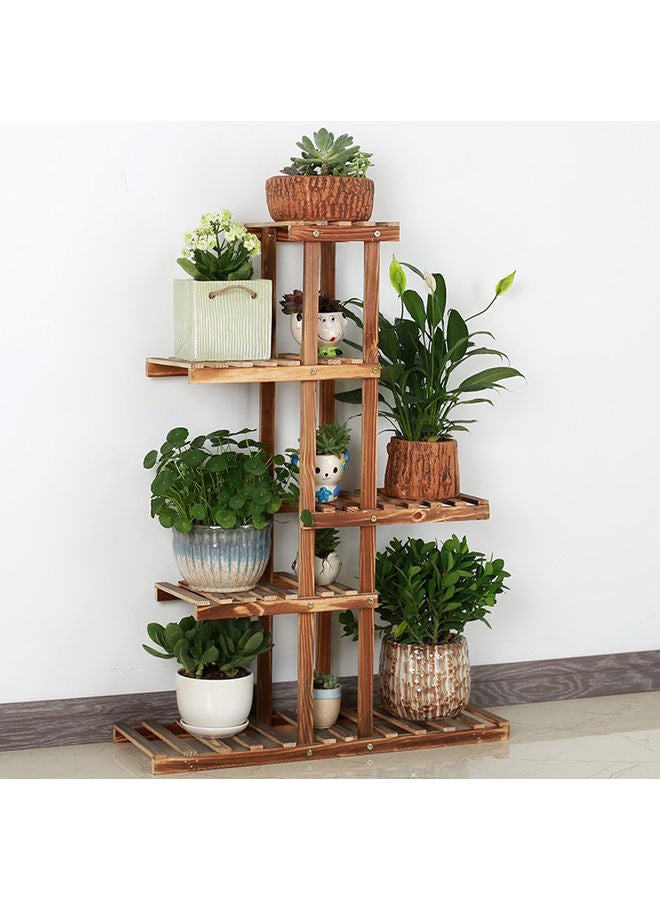 LINGWEI - Multi-Tier Flower Pots Display Stand Brown 56x72x75cm - Image 1