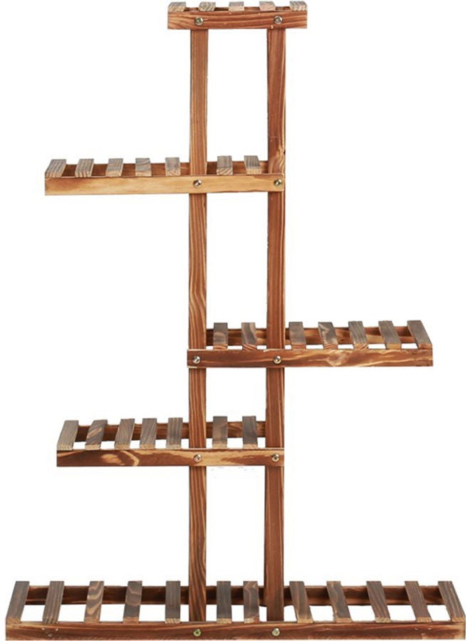 LINGWEI - Multi-Tier Flower Pots Display Stand Brown 56x72x75cm - Image 1