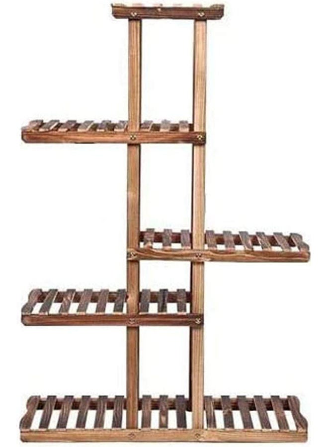 LINGWEI - Multi-Tier Flower Pots Display Stand Brown 56x72x75cm - Image 1