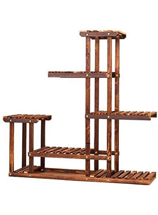 LINGWEI - Multi-Tier Flower Pots Display Stand Brown 96x95cm - Image 1