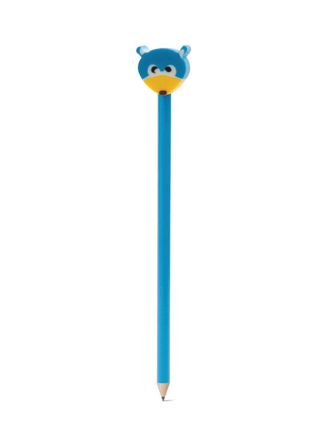 Generic Pencil with Giant Eraser in Rubber Bear Doll Blue/Yellow/White/Black  - Image 1