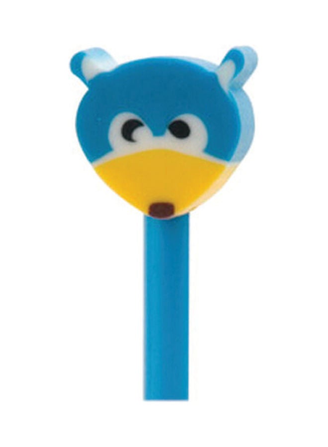 Generic Pencil with Giant Eraser in Rubber Bear Doll Blue/Yellow/White/Black  - Image 2