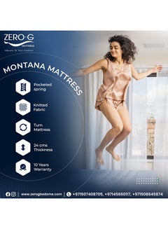 Zero-G Beds Montana Mattress White/Grey 200x200x24cm  - Image 5