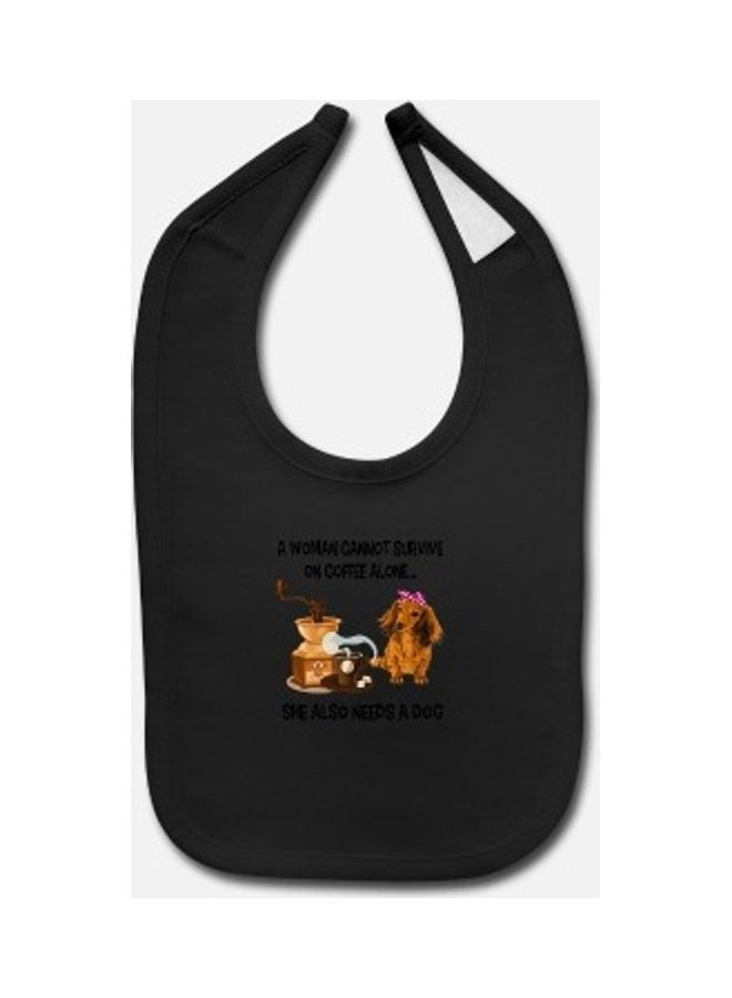 Baby Printed Bib -Black