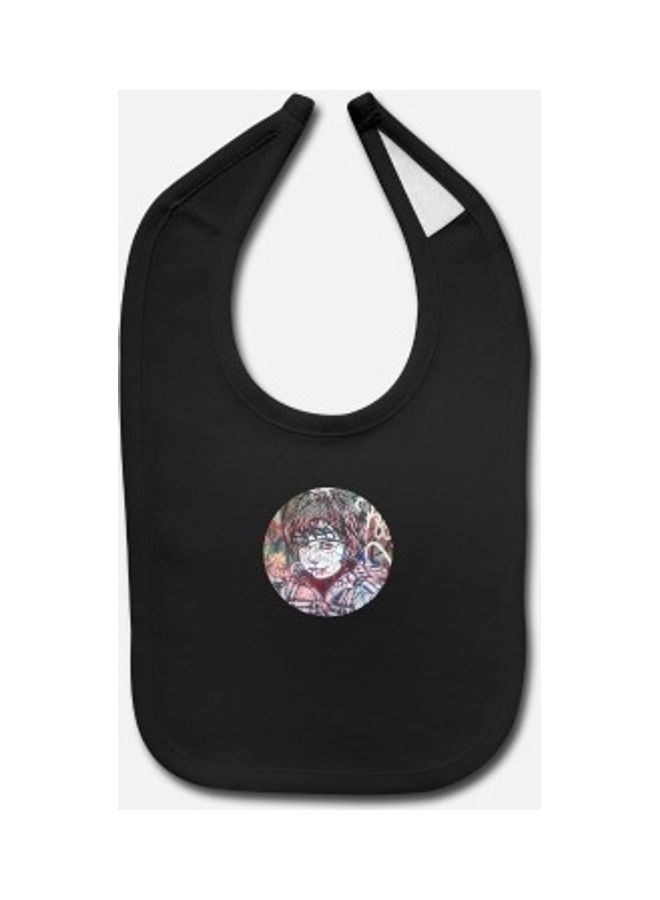 Baby Printed Bib -Black