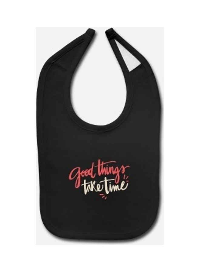Baby Printed Bib -Black