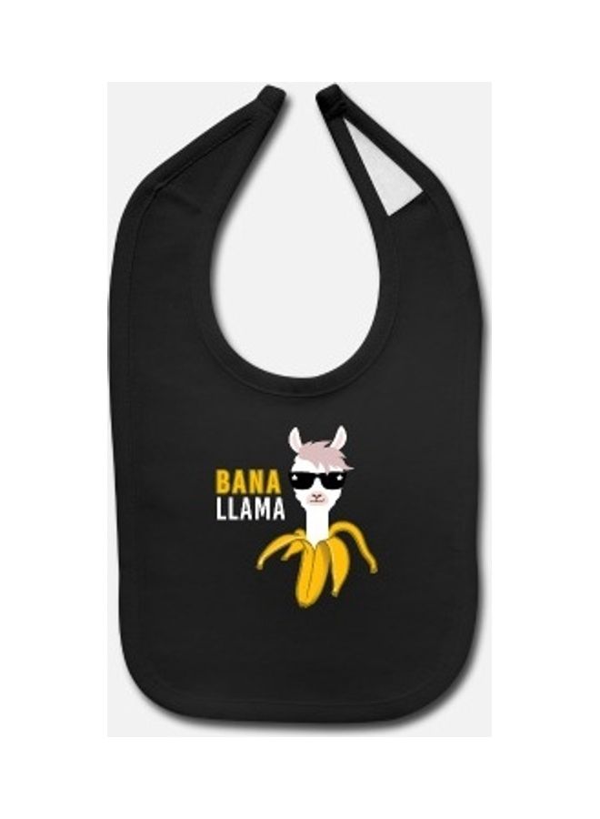Baby Printed Bib -Black