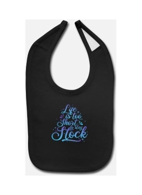 Baby Printed Bib -Black