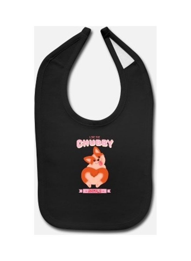 Baby Printed Bib -Black